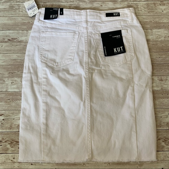 Kut From the Kloth Connie White Step Hem Skirt - Picture 8 of 11